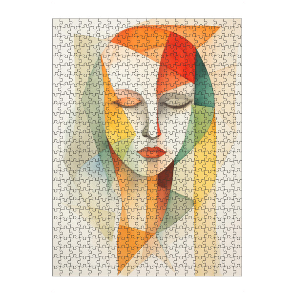 artboxONE Puzzle "Female geometric face" artboxONE - Abstrakt,Menschen