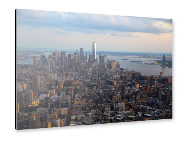 Alu-Dibond "NYC @ night" 30x20 cm artboxONE