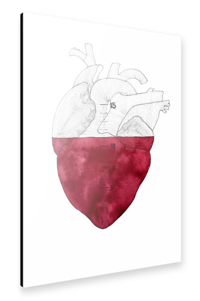 Alu-Dibond "Empty heart" 30x20 cm artboxONE
