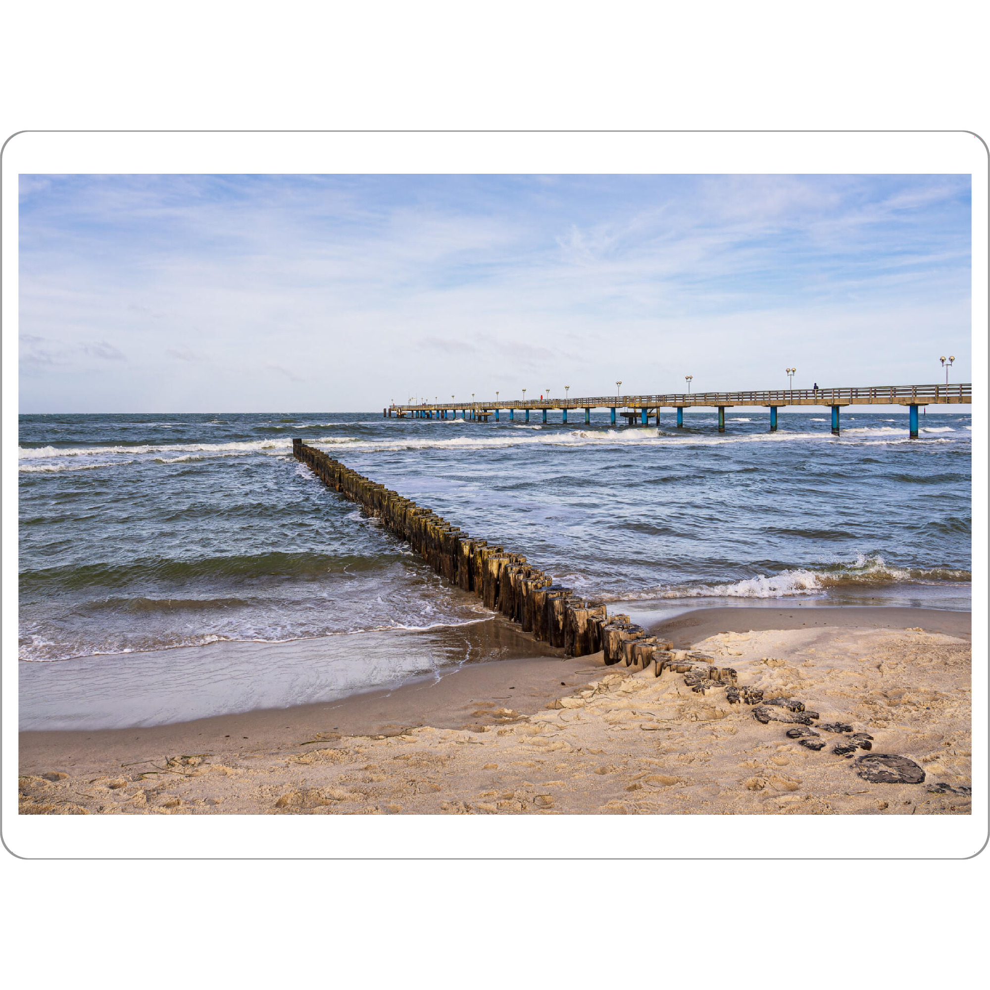 Tischset "Seebrücke, Buhne, Ostsee" artboxONE - Natur,Reise,Architektur,Reise / Strand und Meer