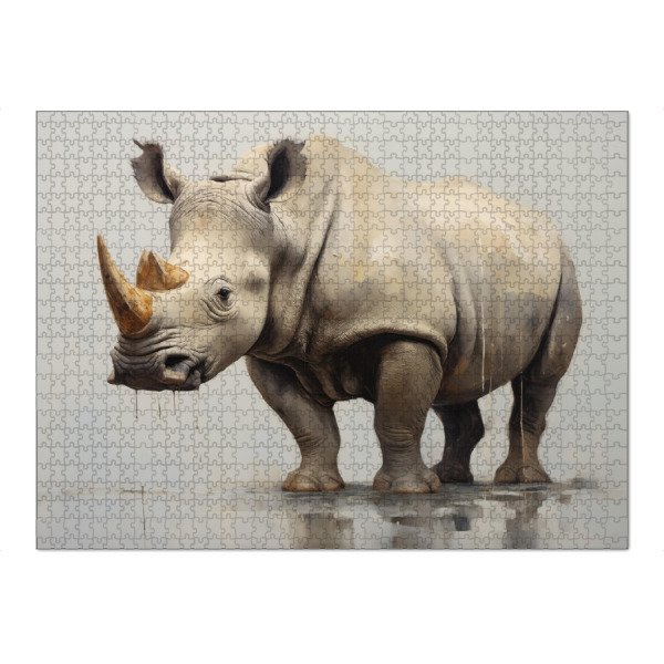 Puzzle Ravensburger "Bemaltes Nashorn" artboxONE - Natur,Tiere