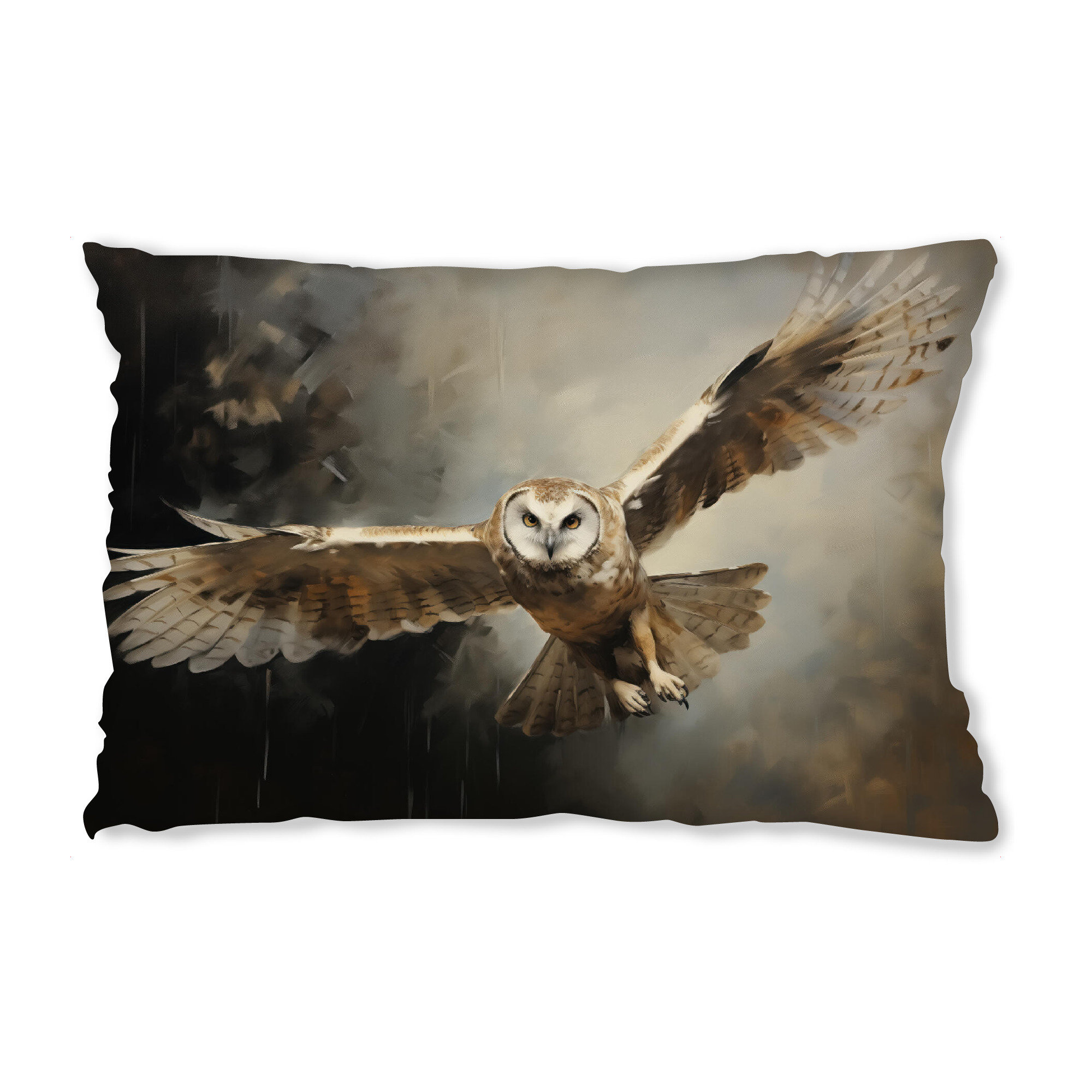 Design-Kissen "Dunkle fliegende Eule" artboxONE - Natur,Tiere