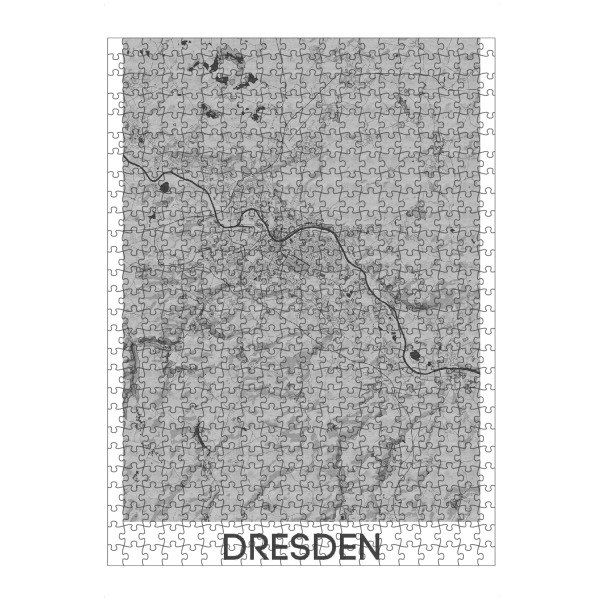 artboxONE Puzzle "Dresden mit Bleistift" artboxONE - Städte / Dresden,Kartografie