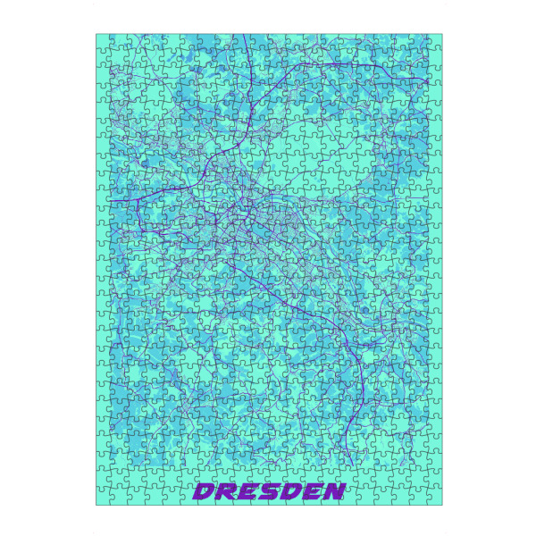 Puzzle Ravensburger "Dresdner Stadt" artboxONE - Städte / Dresden,Kartografie