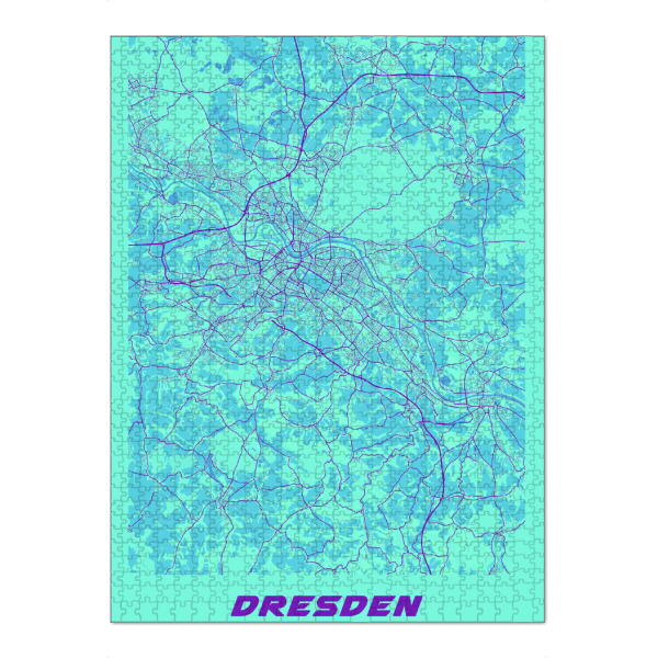 Puzzle Ravensburger "Dresdner Stadt" artboxONE - Städte / Dresden,Kartografie