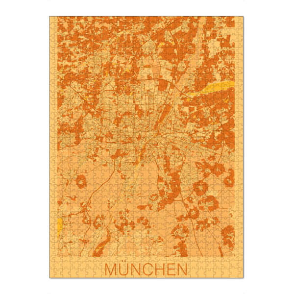 Puzzle Ravensburger "Stadt Map München" artboxONE - Städte / München,Kartografie