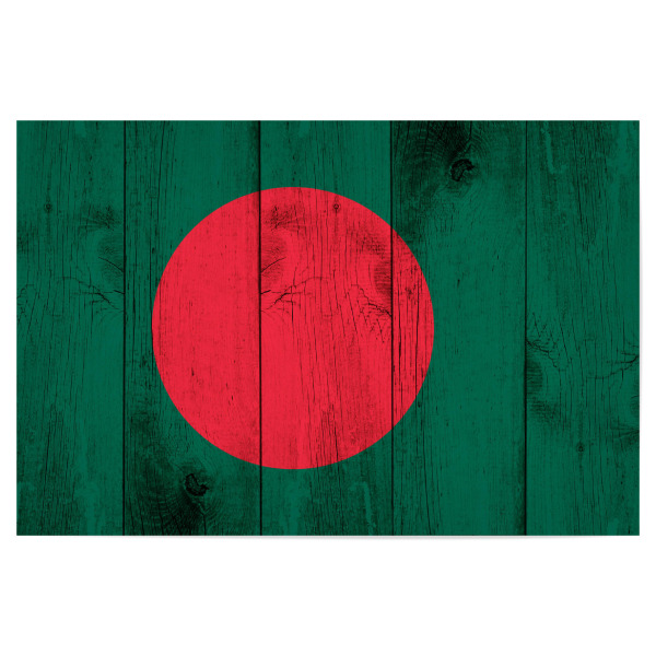 Poster "Bangladesh Flag" artboxONE - Reise,Reise / Asien,Reise / Länder - Bangladesch,Bangladesh,Asia,Vintage,Flag,Flagge,Asien,Holz,Fahne