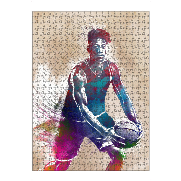 artboxONE Puzzle "Basketballspieler Sportkunst C" artboxONE - Sport,Sport / Motivation - Basketball,Korb,Ball,Sport,Spieler,Spiel