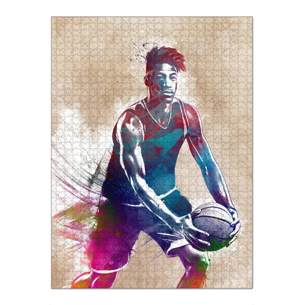 Puzzle Ravensburger "Basketballspieler Sportkunst C" artboxONE - Sport,Sport / Motivation - Basketball,Korb,Ball,Sport,Spieler,Spiel