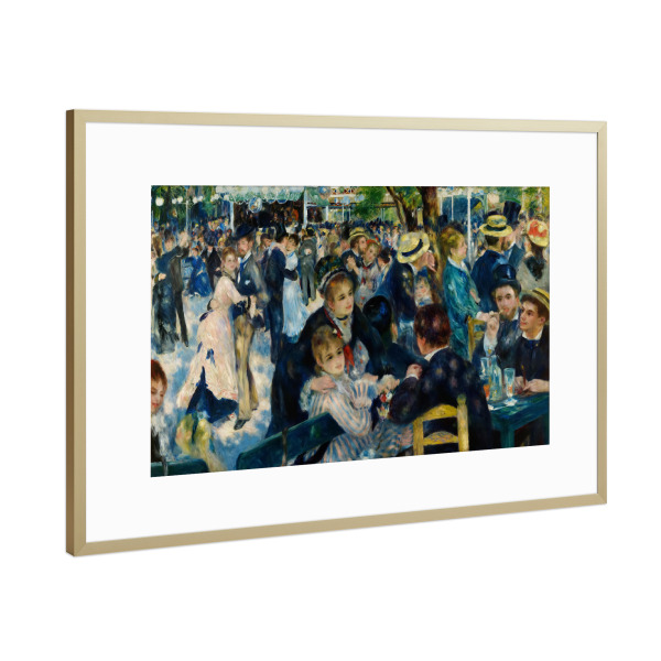 Poster mit Rahmen Gold "Tanzen Sie in Montmartre" artboxONE - Menschen,Liebe,Für Mama,Für Papa,Männer