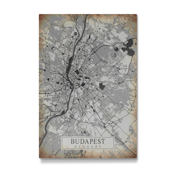 Galerie-Print "Vintage Karte Budapest" 30x20 cm artboxONE