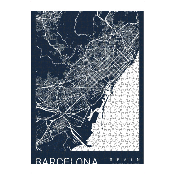 Puzzle Ravensburger "Barcelona Stadtplan" artboxONE - Städte / Barcelona,Kartografie