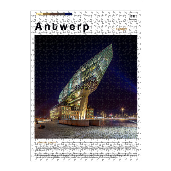 Puzzle Ravensburger "ANTWERPEN Zeitungscover" artboxONE - Städte,Architektur