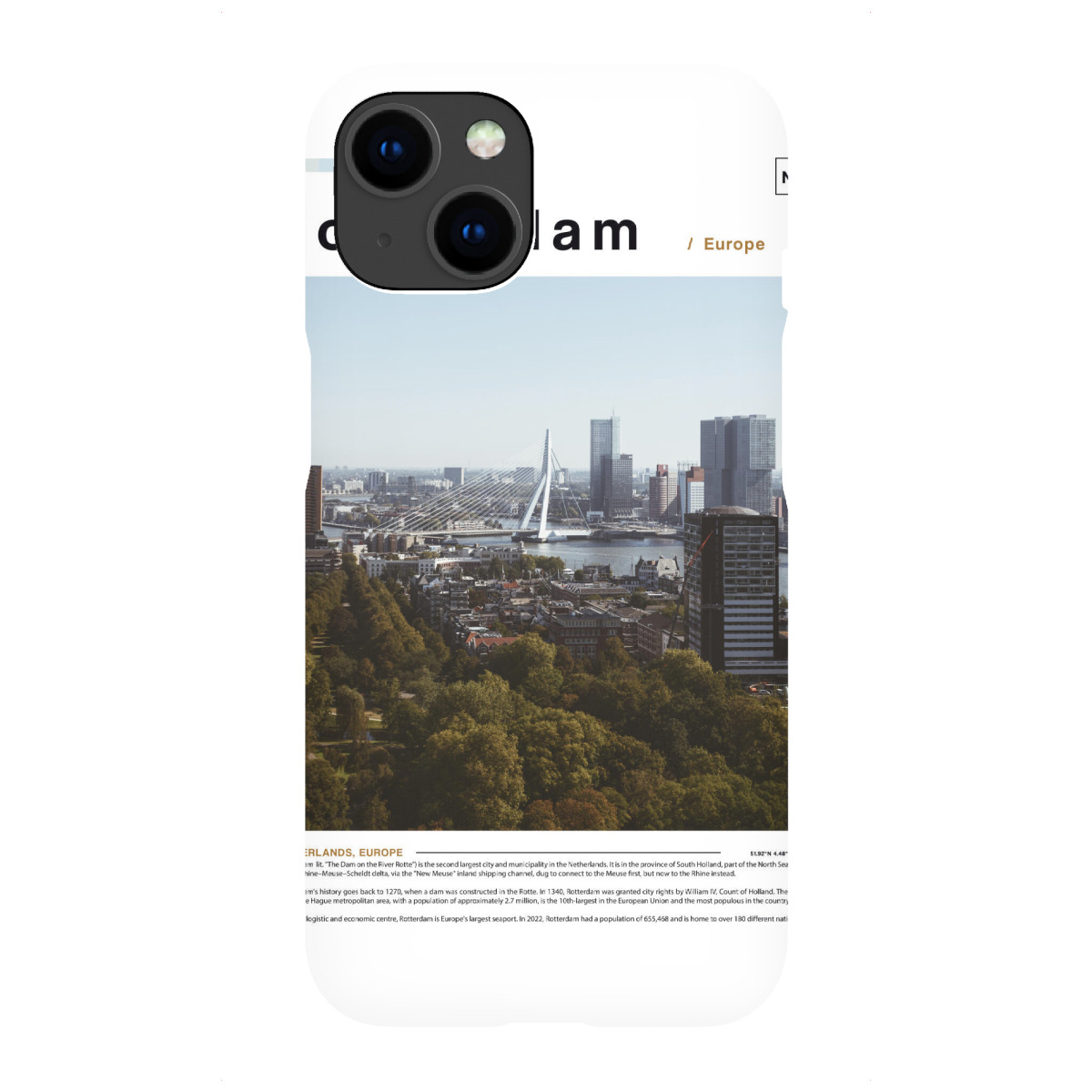 iPhone "Titelblatt der Rotterdamer Zeitung" Premium-Case Handyhülle artboxONE