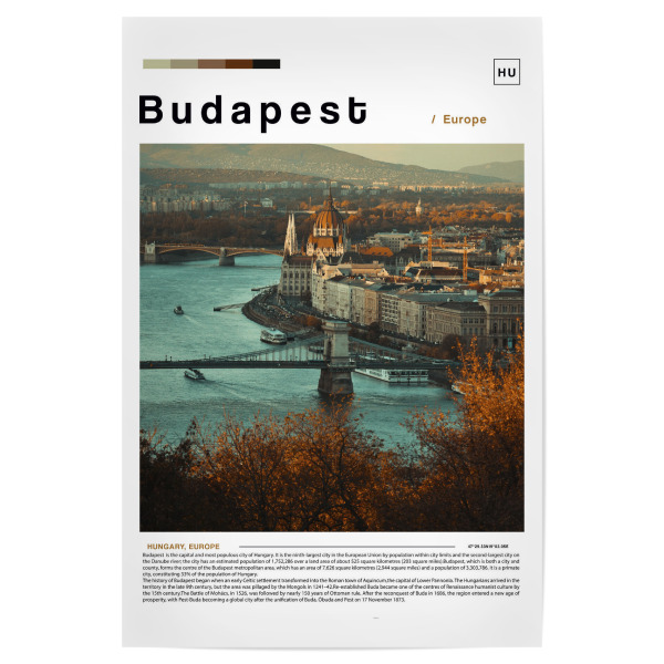 Poster 30x20 cm "Cover der Budapester Zeitung" artboxONE - Städte,Architektur