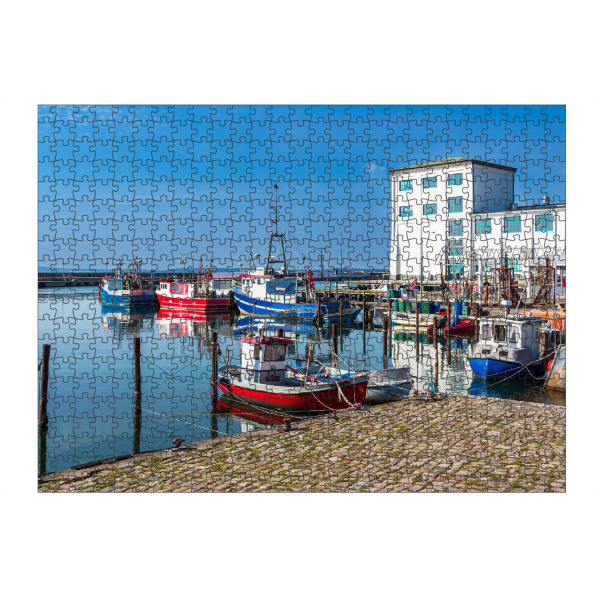 Puzzle Ravensburger "Fischerboote im Hafen" artboxONE - Städte,Natur,Reise,Architektur,Reise / Strand und Meer