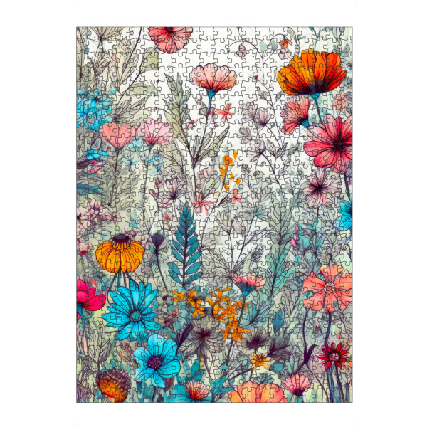 Puzzle Ravensburger "Wiese voller Blumen M" artboxONE - Natur,Floral - Wiese,Natur,Blumen,Blumen,Botanische,Blätter,Blatt,Blumen,Kräuter