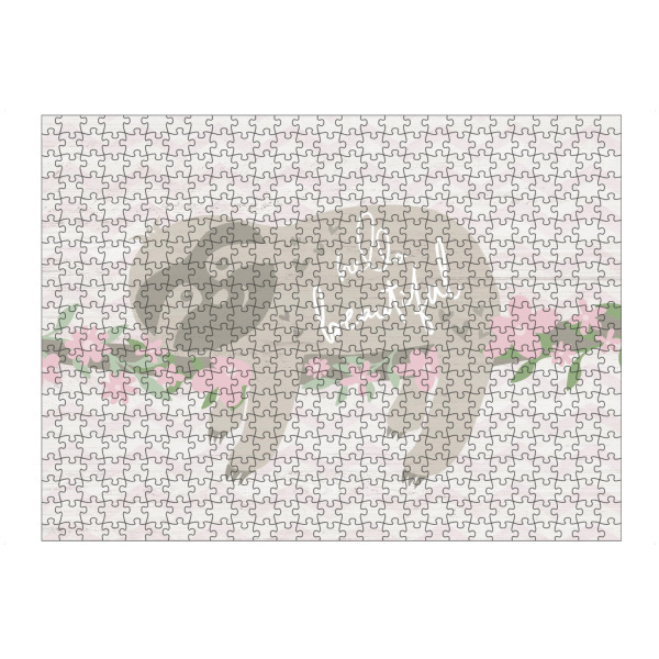 Puzzle Ravensburger "Blumenfaultier" artboxONE - Typografie,Für Kinder,Tiere - Faultier,Blumen,Kind,Kinder,Kinder - Bild faultier