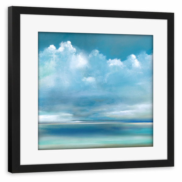 Poster mit Rahmen schwarz "Ruhige Meere" artboxONE - Abstrakt,Reise / Strand und Meer - Ozean,Meer,Küste,Küste