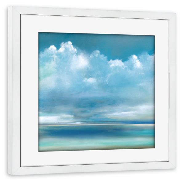 Poster mit Rahmen weiß "Ruhige Meere" artboxONE - Abstrakt,Reise / Strand und Meer - Ozean,Meer,Küste,Küste