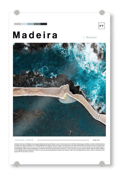 Acrylglasbild "Zeitungscover der Madeira-Inseln" artboxONE - Städte,Architektur