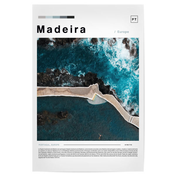 Poster 30x20 cm "Zeitungscover der Madeira-Inseln" artboxONE - Städte,Architektur