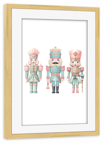 Poster mit Rahmen kiefer "Weihnachtsnussknacker bunt" artboxONE - Menschen,Fashion,Weihnachten,Festivals,Lustig