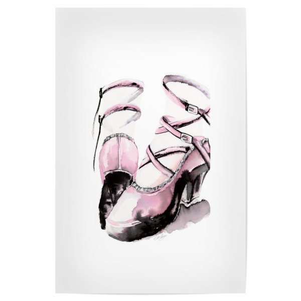 Poster 30x20 cm "Riemchenplattform" artboxONE - Menschen,Fashion - Plattform,Absätze,Shows