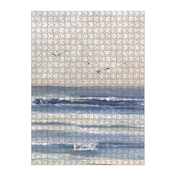 Puzzle Ravensburger "Weiche Morgenmöwen" artboxONE - Tiere,Abstrakt,Reise / Strand und Meer - Möwen,Meer,Ozean,Küste,Küste - Bild möwen