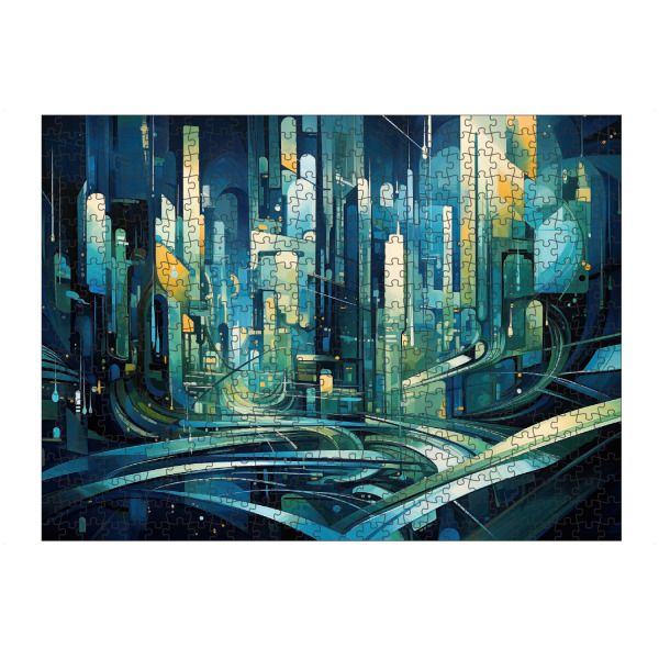 artboxONE Puzzle "Grüne Zukunftsstadt" artboxONE - Städte,Abstrakt,Architektur