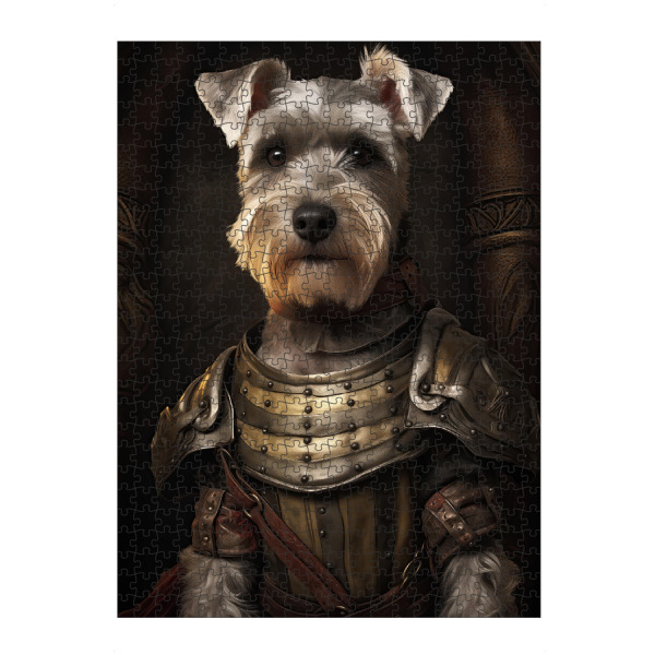 Puzzle Ravensburger "Schnauzer-Ritter" artboxONE - Tiere,Lustig