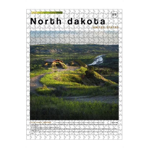 Puzzle Ravensburger "Zeitung aus North Dakota" artboxONE - Städte,Architektur