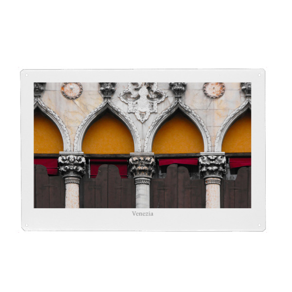 Holzbild "Fensterbögen in Venedig" artboxONE - Reise,Architektur,Städte / Venedig,Reise / Länder