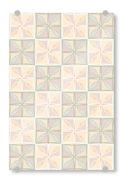 Acrylglasbild "Küchenfliesen im alten Stil" artboxONE - Abstrakt,Geometrie - Wandfliesen,Fliesen,Küchenfliesen,Alter stil,Schön,Romantisch