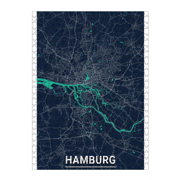 Puzzle Ravensburger "Hamburg CityMap" artboxONE - Städte / Hamburg,Kartografie