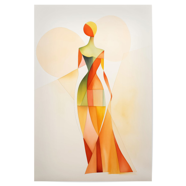 Poster "Geometrische Frau" artboxONE - Abstrakt,Menschen,Fashion