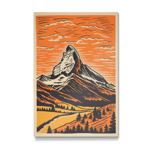 Galerie-Print "Retro-Matterhorn" 30x20 cm artboxONE