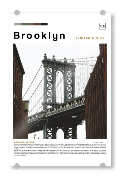 Acrylglasbild "Cover einer Zeitung aus Brooklyn" artboxONE - Städte,Architektur