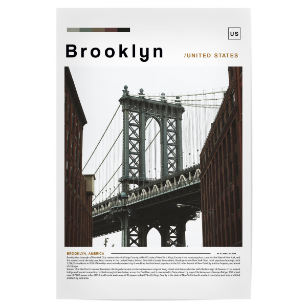 Poster 30x20 cm "Cover einer Zeitung aus Brooklyn" artboxONE - Städte,Architektur