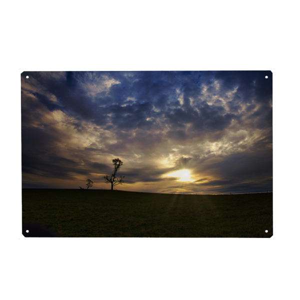 Holzbild "Wolkenstimmung im Herbst" artboxONE - Natur