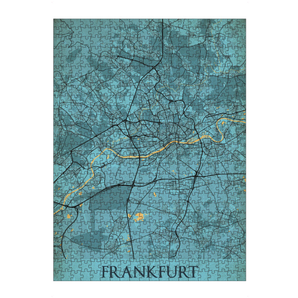 artboxONE Puzzle "Vintage Stadtplan Frankfurt" artboxONE - Städte / Frankfurt,Kartografie