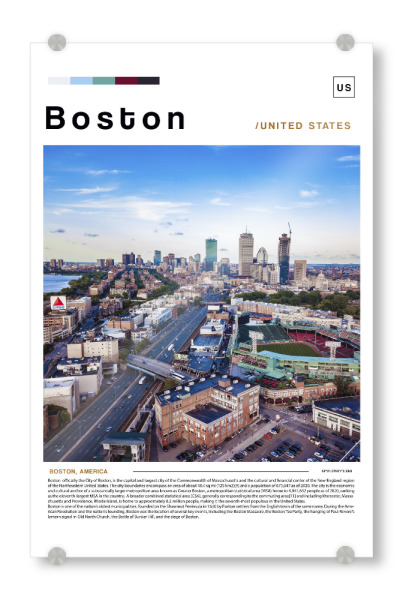 Acrylglasbild "Cover der Bostoner Zeitung" artboxONE - Städte,Architektur