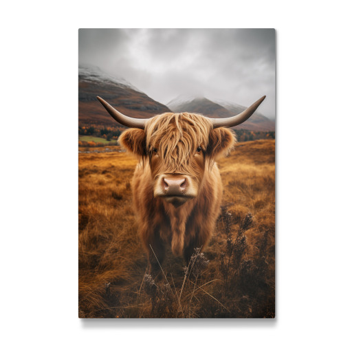 Highland cow in the wild