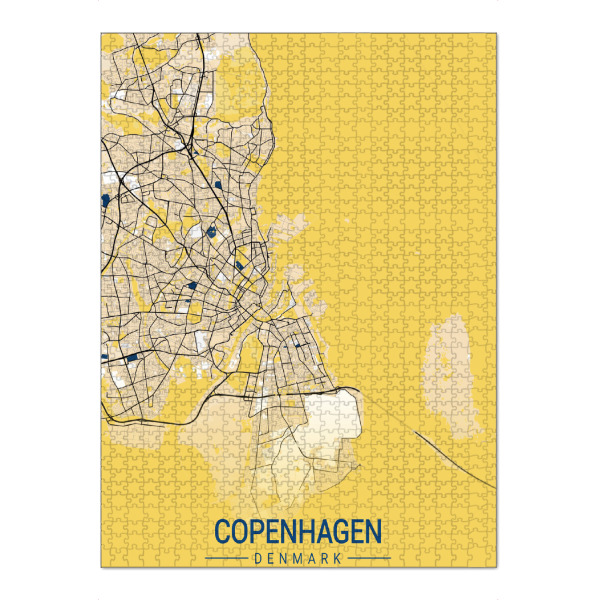 Puzzle Ravensburger "Kopenhagen Stadt Map" artboxONE - Städte / København,Kartografie