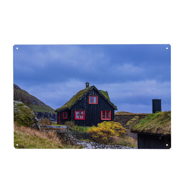 Metall Poster "Traditionelles Haus" artboxONE - Natur,Reise,Architektur,Reise / Länder