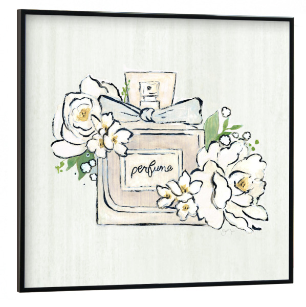 Poster mit schwarzem Rahmen 30x30 cm "Modisches Blumenparfüm" artboxONE - Floral,Menschen,Fashion - Blumen,Parfüm,Duft