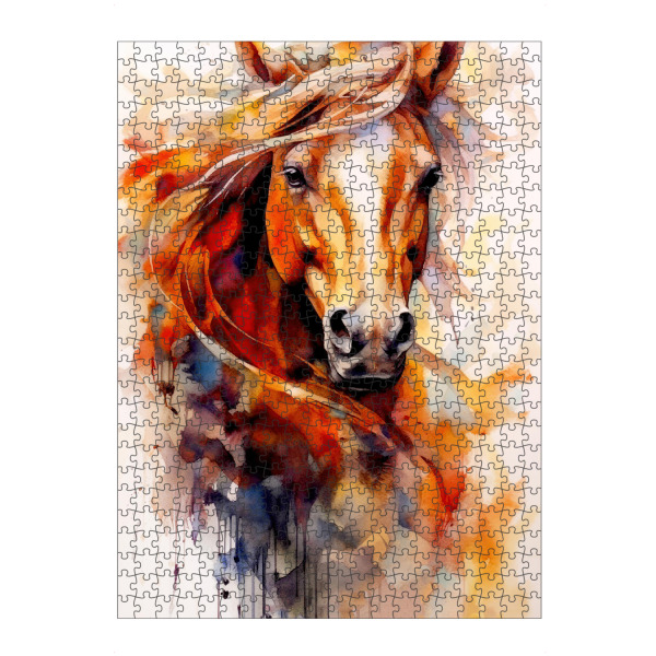 artboxONE Puzzle "Pferde-Aquarellkunst E" artboxONE - Tiere - Pferd,Pferde,Tier,Aquarell,Malerei,Pony - Bild pferd