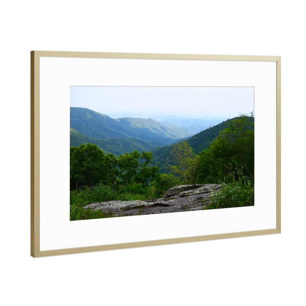 Poster mit Rahmen Gold "Die grünen Appalachen" artboxONE - Natur,Reise / Afrika,Reise / Länder