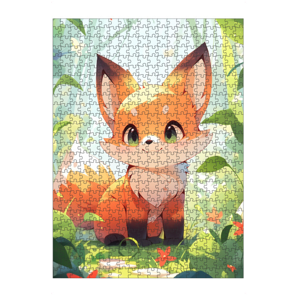 Puzzle Ravensburger "Süßer Fuchs" artboxONE - Natur,Floral,Tiere - Süß,Fuchs,Kinder,Kinderzimmer,Tier,Natur,Blumen,Pflanzen - Bild süß