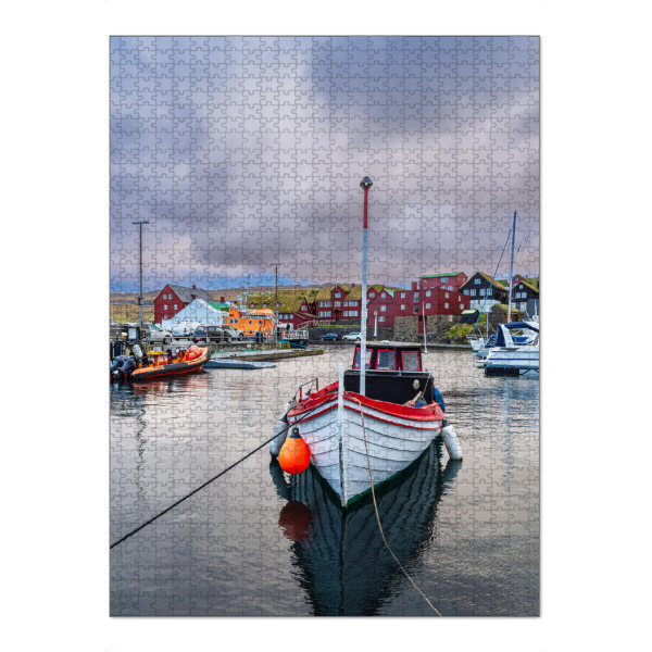 Puzzle Ravensburger "Hafen der Stadt Tórshavn" artboxONE - Natur,Reise,Architektur,Reise / Strand und Meer,Reise / Länder